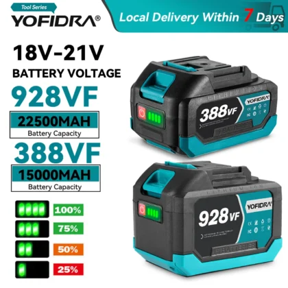 YOFIDRA 18–21 V litij-ionska baterija za električne alate