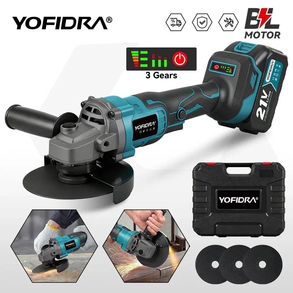 YOFIDRA 125 mm akumulatorska kutna brusilica 3 brzine