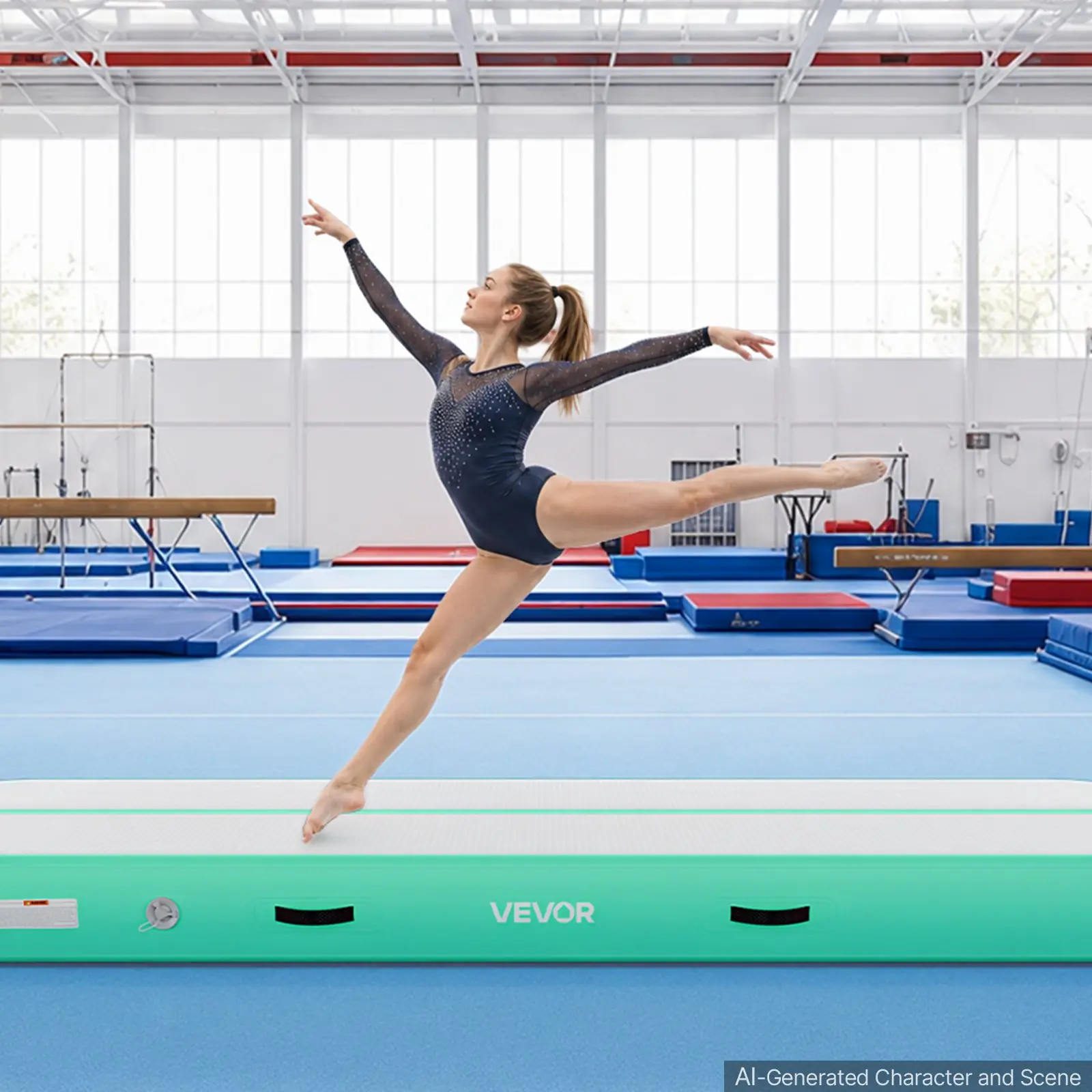 VEVOR gimnastička podloga na napuhavanje 300 x 100 x 20 cm - Slika 8