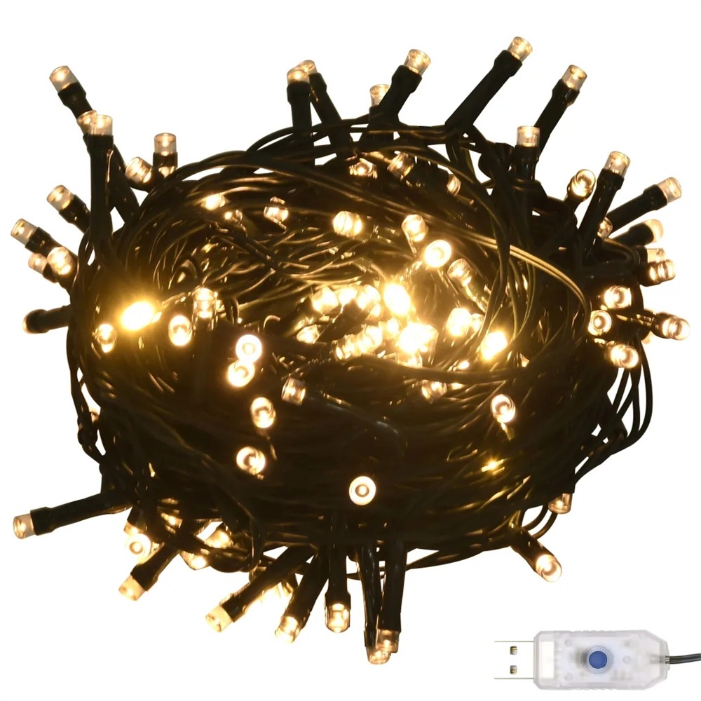 Umjetno božićno drvce 120 cm s 150 toplih LED lampica - Slika 19